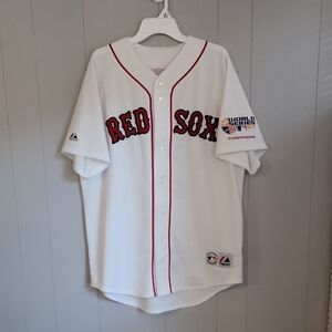 Majestic Boston Red Sox Men's Baseball Jersey XXL White Short Sleeve